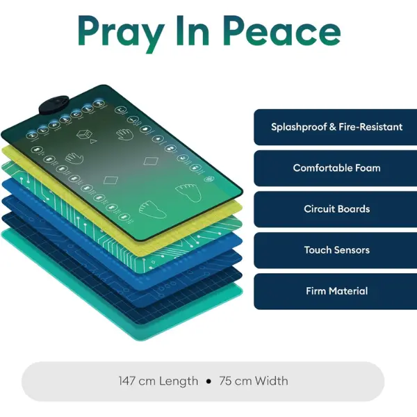 Salah Mat, Smart Interactive Prayer Mat for Adults & Reverts