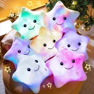【Free Shipping 】Luminous Star Pillow Plush Toy, 1pc Cute Star Shaped Plush Toy, Soft Plush Toy for Home & Office, Perfect Gift for Birthday & Holiday, Get Two/Three Number 5 Batteries By Yourself, Gift