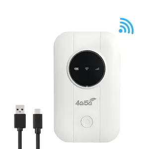 Ultra-Slim 4G LTE Mobile WiFi Router 150Mbps Portable 3650mAh Battery 10 Users 8 Hours Active 50+ Hours Standby Pocket WiFi Modem - Cable, Charging