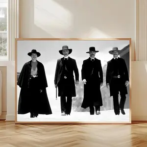 [NO FRAME] Vintage Tombstone Movie Poster, Wyatt Earp, Doc Holliday & Earp Brothers Walking Scene, Classic Western Wall Art, Aesthetic Print