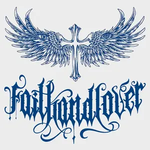 Waterproof Herbal Tattoo Stickers, European Trend Cross Wings Letter Semi-Permanent Tattoos, Unisex Long-Lasting Body Art, Party Essential