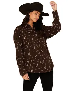Ariat Women's Women'S Branding Print Long Sleeve Button-Down Western Shirt - 10052970