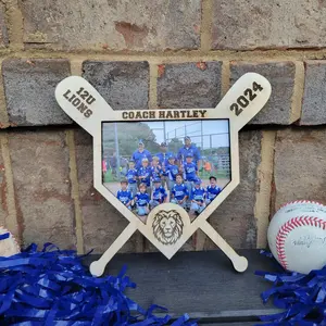 Baseball Coach Photo Plaque - Personalized Baseball Coach Appreciation Gift, End of Season Gift for Baseball Coach