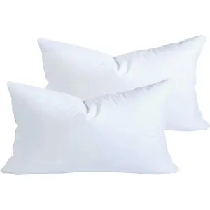 Synthetic Down Alternative 13x21 Lumbar Pillow Insert Form for Decorative Throw Pillow, Sofa, Cushions, Body and Bed - Pack of 2, Size 13 x 21”