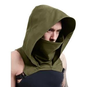 Ninja Rogue Cowl Hood Scarf Hooded Cape Hat with Adjustable Belt for Daily wear Halloween Cosplay Womenswear Accessories