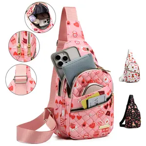 【Local Delivery】Maxoner Couples Exclusive Crossbody Chest Bag Zipper Design Adjustable Shoulder Strap Holiday Romantic Gift Essential for Daily Travel Bumbag