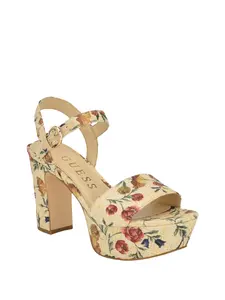 GUESS Female Haldemiy Floral Platform Sandals