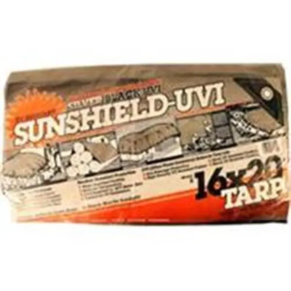DeWitt 555922 UV Protection Sunshield Tarp - Rectangular, 16x20 in, 6 oz, Silver-Black