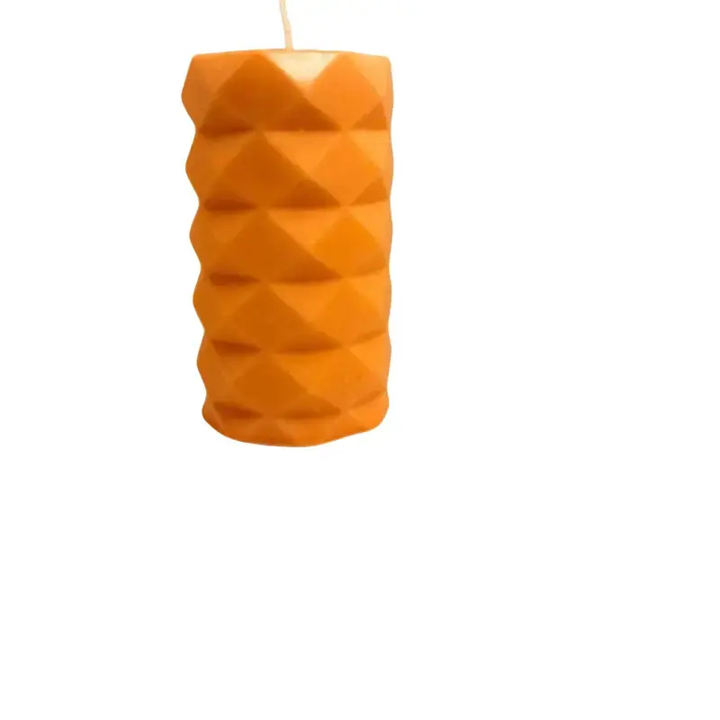 1 Stripe Cylinder Geometric Pillar Spiral Candle - Detailed as Provided