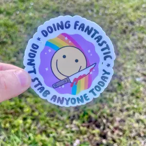 Fantastic smiley sticker
