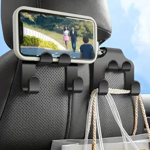 Car Seat Headrest Hook Phone Holder, Universal Car Seat Back Phone Holder, Car Seat Back Storage Rack, Car Interior Accessories, Car Cellphone Mount, Cell Phone Mounts