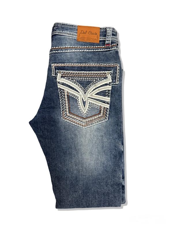 Mens Del Oeste Dark Blue Jeans