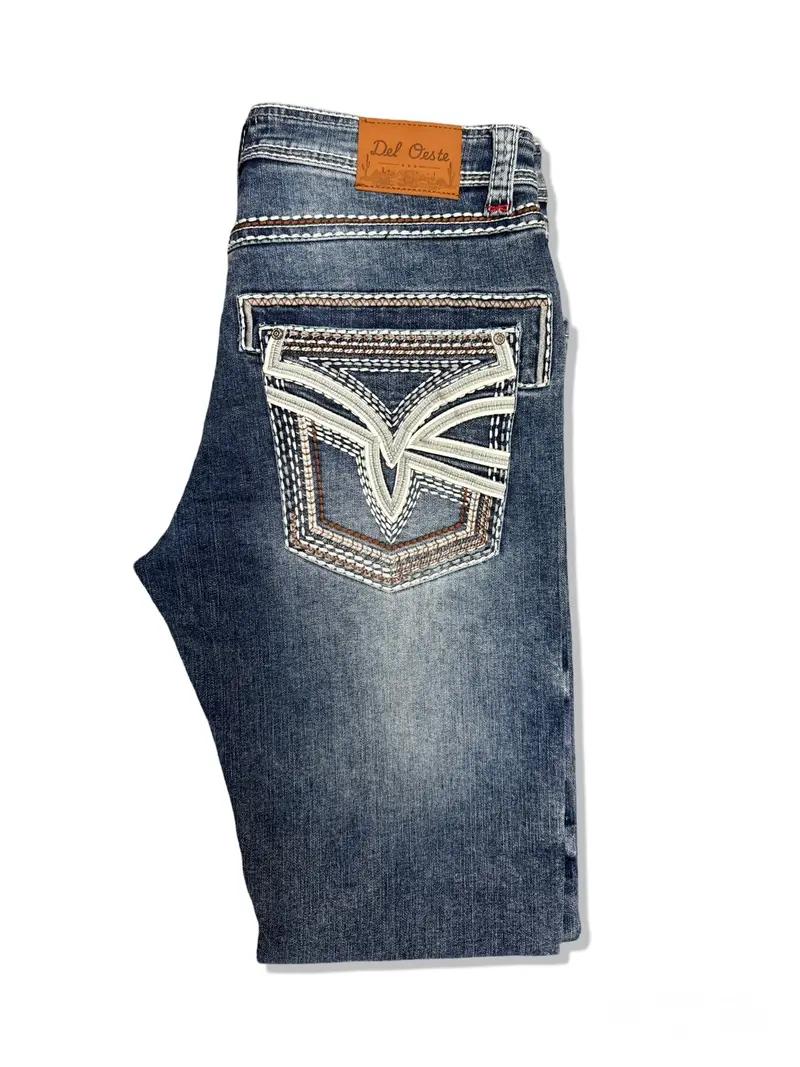 Mens Del Oeste Dark Blue Jeans