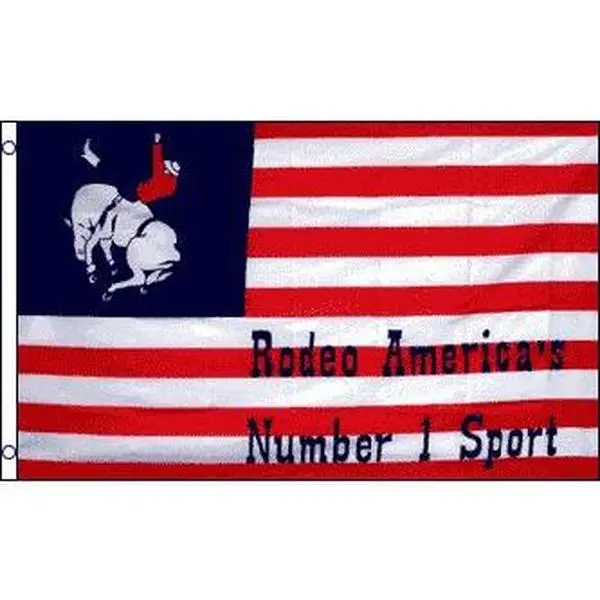 3x5ft USA Rodeo Hangable Banner - Dye Sublimation Polyester Flag, Bold Colors, High-Quality Printing, Indoor Home & Party Decor Backdrop for All Ages
