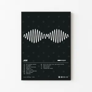 [Sale Up To 40%][Unframe] Arctic Monkeys AM Album Cover Poster, Indie Rock Wall Art, Black and White Music Aesthetic Decor, Modern Bedroom Artwork, Gift for Indie Fans