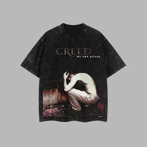 [$$$MANLIFE] Creed Band My Own Prison Retro Unisex Washed T-Shirt – Creed Band 2026 Tour 100% Heavyweight Cotton, 90s Grunge Rock Cotton Tee, Grunge Rock Band Shirt, Oversized Vintage Tee, Heavy Metal Merch, Gift for Rock Fans,