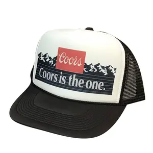 Coors is the one Trucker Hat | Adjustable Trucker Foam Black Hat | Trendy Trucker Mesh Hat | Retro Vintage Trucker Hat | Snapback Hat Mans