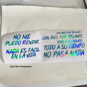 DECAL BUNDLE Dios Por Delante | No Me Puedo Rendir | Todo A Su Tiempo | Nada Es Facil En La Vida | Decals Car Stickers Trucks Calcomanías Vehicle Exterior Decoration