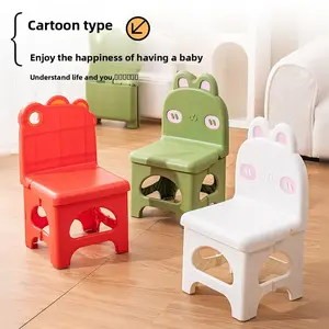 Foldable Kids Stool, Cute Cartoon Thickened PP Chair, Non-Slip Baby Bath Seat, Home Backrest Folding Chair, Toddler Multi-Use Seat, Must-Have for Home Daily Spaces