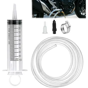 Brake Bleeder Kit Hydraulic Disc Brake Bleeding Kit Includes 100ML Syringe 50cm Hose for Motorcycle Cars Brake System Repair Maintenance