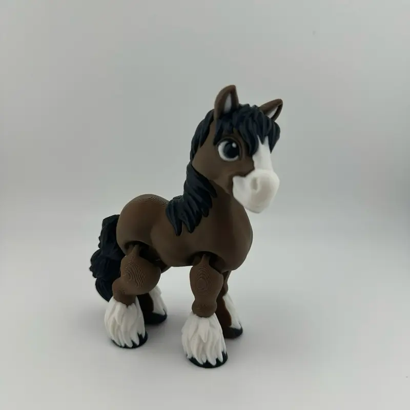 Brown Horse Figurine - Articulated Poseable Equestrian Desktop Decoration Ornament, Lifelike Contour Adult Collectible, Detailed Country-Themed Decor Figurine & Miniature, Tribute to Horse Lovers Desk Companion