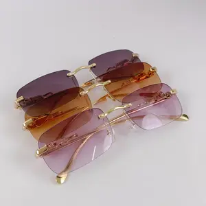 Frameless Sunglasses Ombre - Lightweight, Stylish & Polarized for Men & Women - Perfect UV Protection & Modern Design