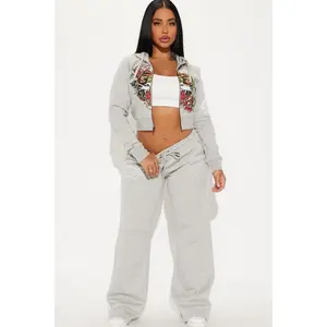 Ed Hardy Tiger Pant Set - Heather Grey H