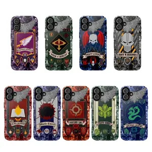 [SALE 50%] Warhammer Space Marine chaos legions Phone Case Chapter Armor Design for iPhone 17 Pro Max 16 15 14