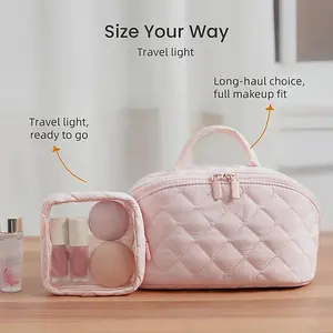 Large Capacity Portable Makeup Bag, Travel Cosmetic Organizer, High-End Washbag for Brushes, Essential Beauty Accessory