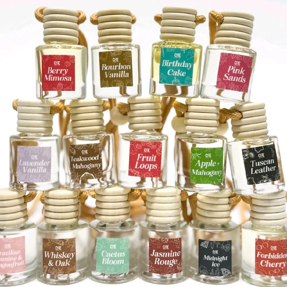 Hanging Waterless Car Diffuser, Car Perfume with Vanilla Scented & Woody Aromatic Notes, Automotive & Motorcycle Interior Accessory