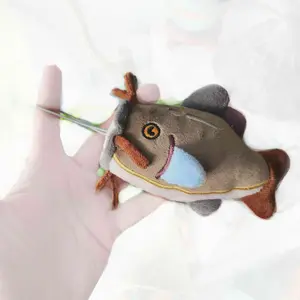 Plush Catfish Keychain with Elastic Attachment