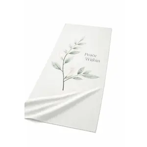 COREMOTION Hot Yoga Towel, Peace Within, Microfiber, 24" x 72", Super Absorbent, Anti-Slip, Waffle Material