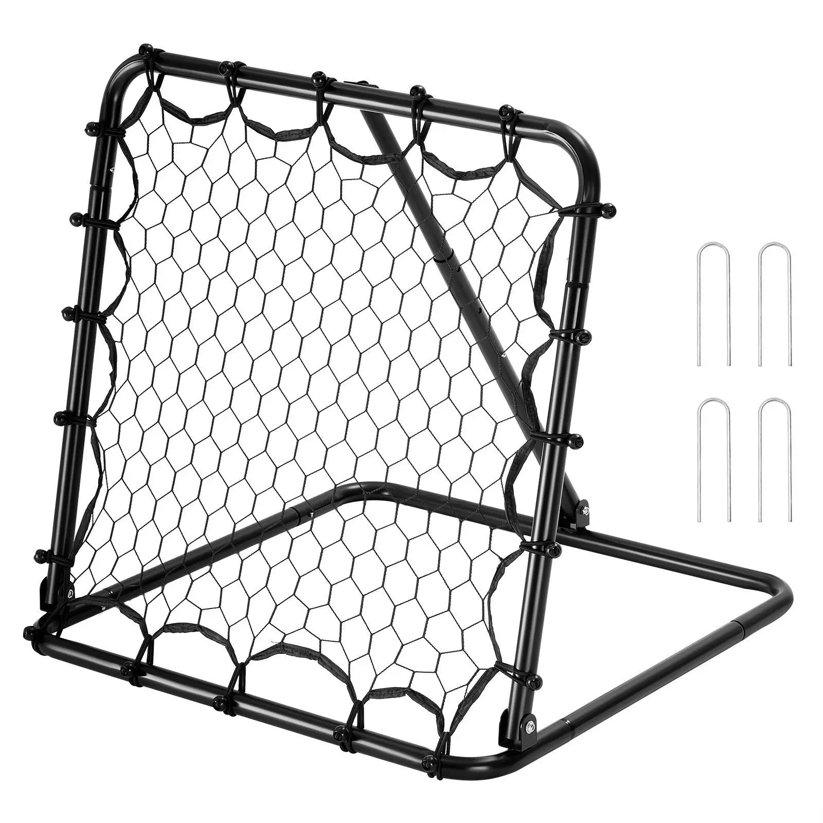 【SummerFinds】VEVOR Soccer Rebounder Rebound Net,  Kick-Back 34"x34", Portable Football Training Gifts, Fully Adjustable Angles Goal Net, Aids & Equipment for Kids Teens & All Ages, Easy Set Up & Perfect Storage
