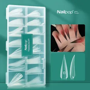 150pcs Eagle Claw Nail Dual Forms, Full Coverage Curved Design, Transparent Material, 15 Sizes, Perfect for Home or Salon Manicure