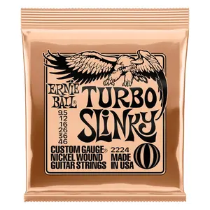Ernie Ball Slinky Nickel-Wound Electric Guitar Strings | Turbo Slinky | 9.5-46