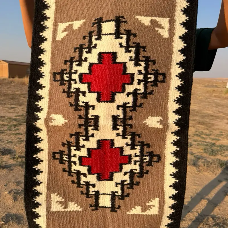 Navajo inspired handwoven rug