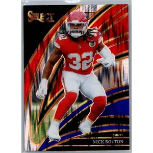 2025 Panini Select #207 Nick Bolton Black and Blue Prizm Shock