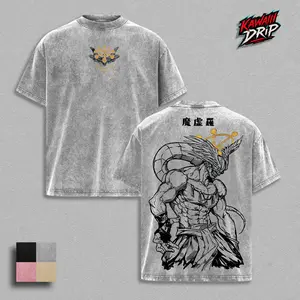 Mahoraga - JJK Anime Graphic Tee, Vintage Washed Oversized Dark Anime Streetwear T-Shirt, Soft Cotton Unisex Apparel Shirt, Perfect Gift for Jujutsu Kaisen Fans