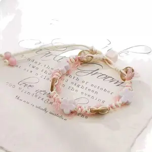 PowYun Cherry Dance Ceramic Bead Woven Bracelet