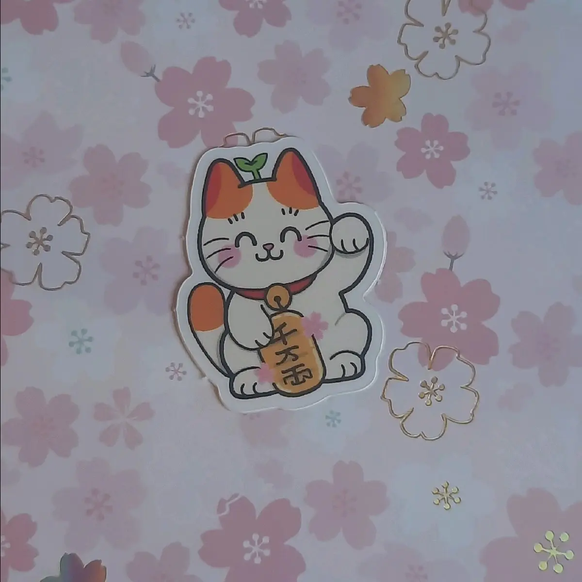 lucky cat sticker