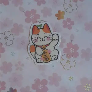lucky cat sticker