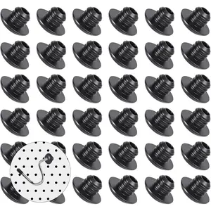 80 PCS Peg Board Plugs Pegboard Hook Locks Stopping Hooks from Falling Off Peg Locks Round Holes Stoppers Clips Black Pegboard Hooks Accessories Push Pin Tool Organizer for Hanging Stopping