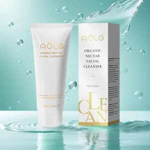 AOLG Organic Nectar Facial Cleanser, Hydrating & Nourishing, Fragrance-Free, Deep Cleanser for Daily Use, Calms & Restores, For Normal to Dry Sensitive Skin, Made with Organic & Natural Ingredients, pimple