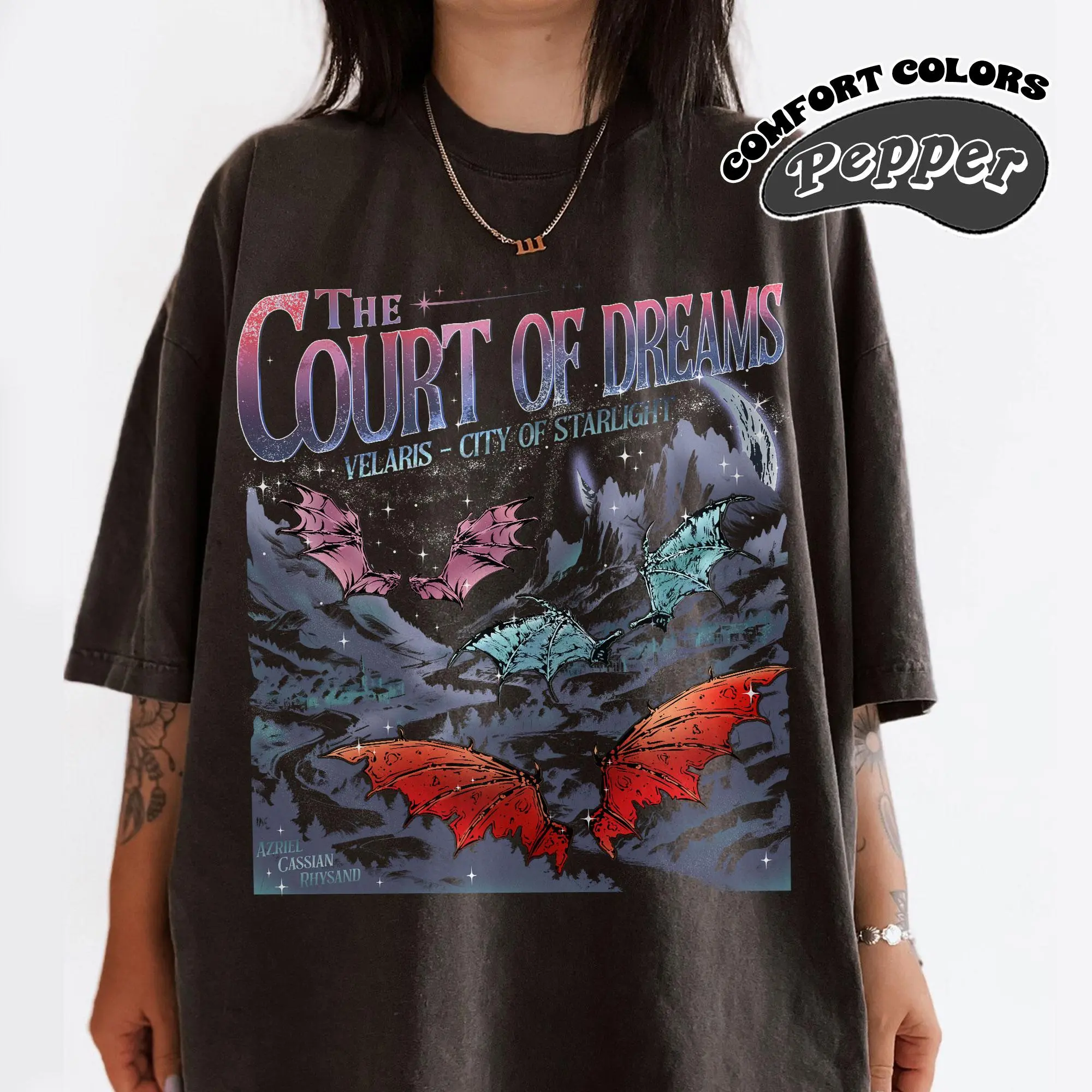 Velaris The Night Court Acotar T-Shirt, Velaris The Night Court Shirt, Court Of Dreams, Inner Circle Acotar Tee, Acotar Velaris Shirt, Feyre And Rhysand, Sarah J Maas Merch