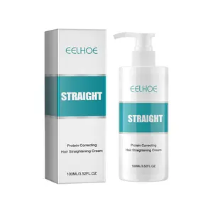 EELHOE Protein Correcting Hair Straightening Cream, Smoothing And Repairing Damaged Hair Smoothing Cream Without Straightening
