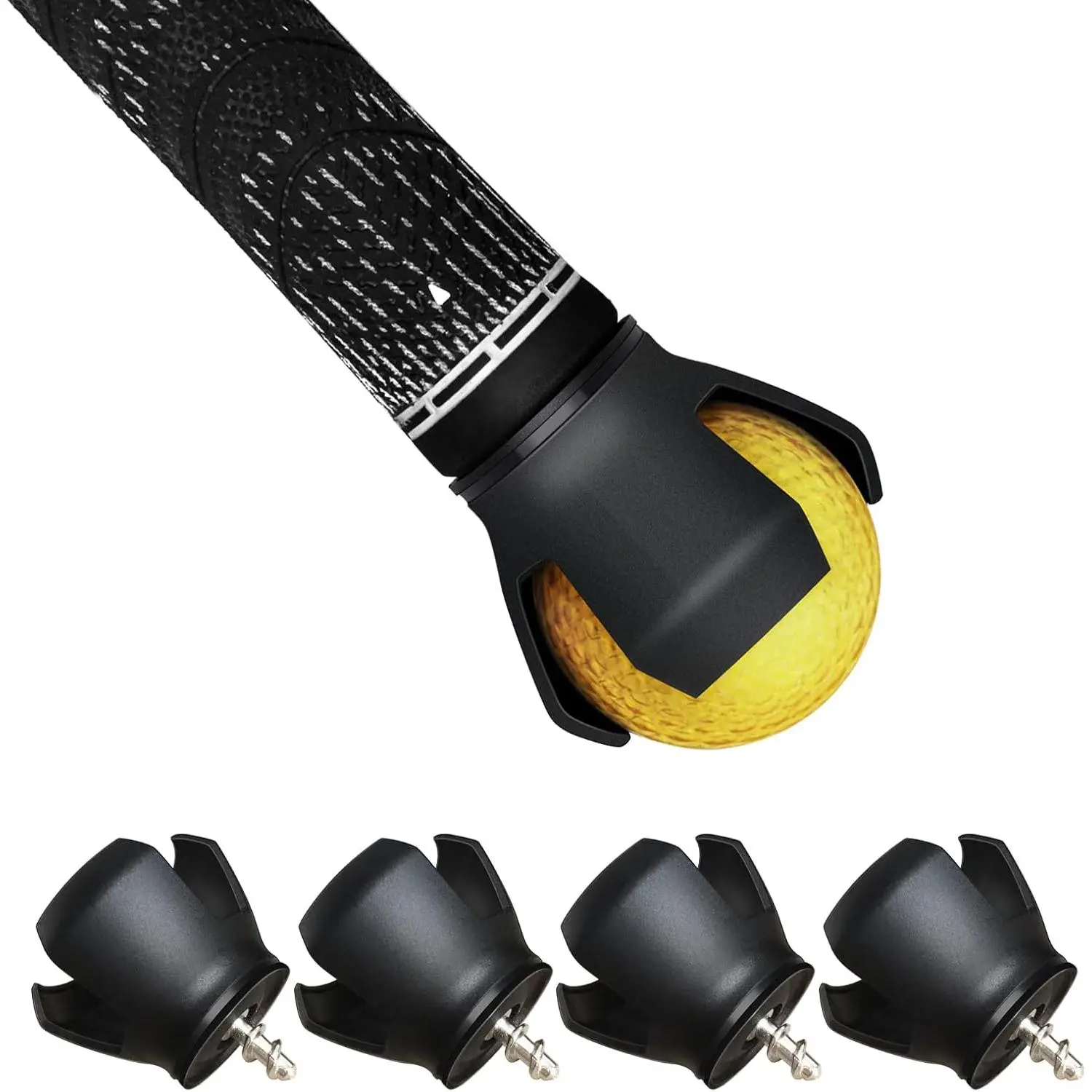 Golf Ball Retriever, 4 Pack Golf Ball Grabber Picker for End of Putter, Durable Golf Ball Retriever Pick Up Tool for Putter Grip