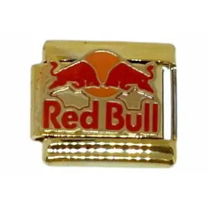 Red Bull Logo Gold Italian Charm