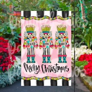 Christmas Garden Flag - Yard Decor Christmas gift Welcome Flag - Yard Art Outdoor Decor Christmas Decoration nutcracker