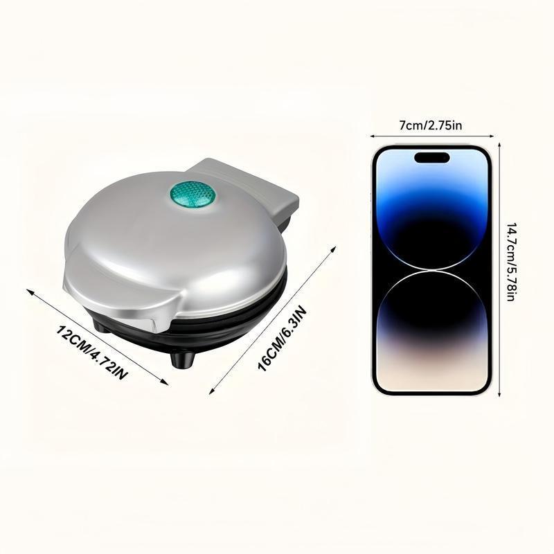 Round Mini Waffle Maker Machine, Non-stick Coating Small Pancake Baking Pan, Household Kitchen Appliances Suitable for Making Waffles, Paninis, Hash Browns