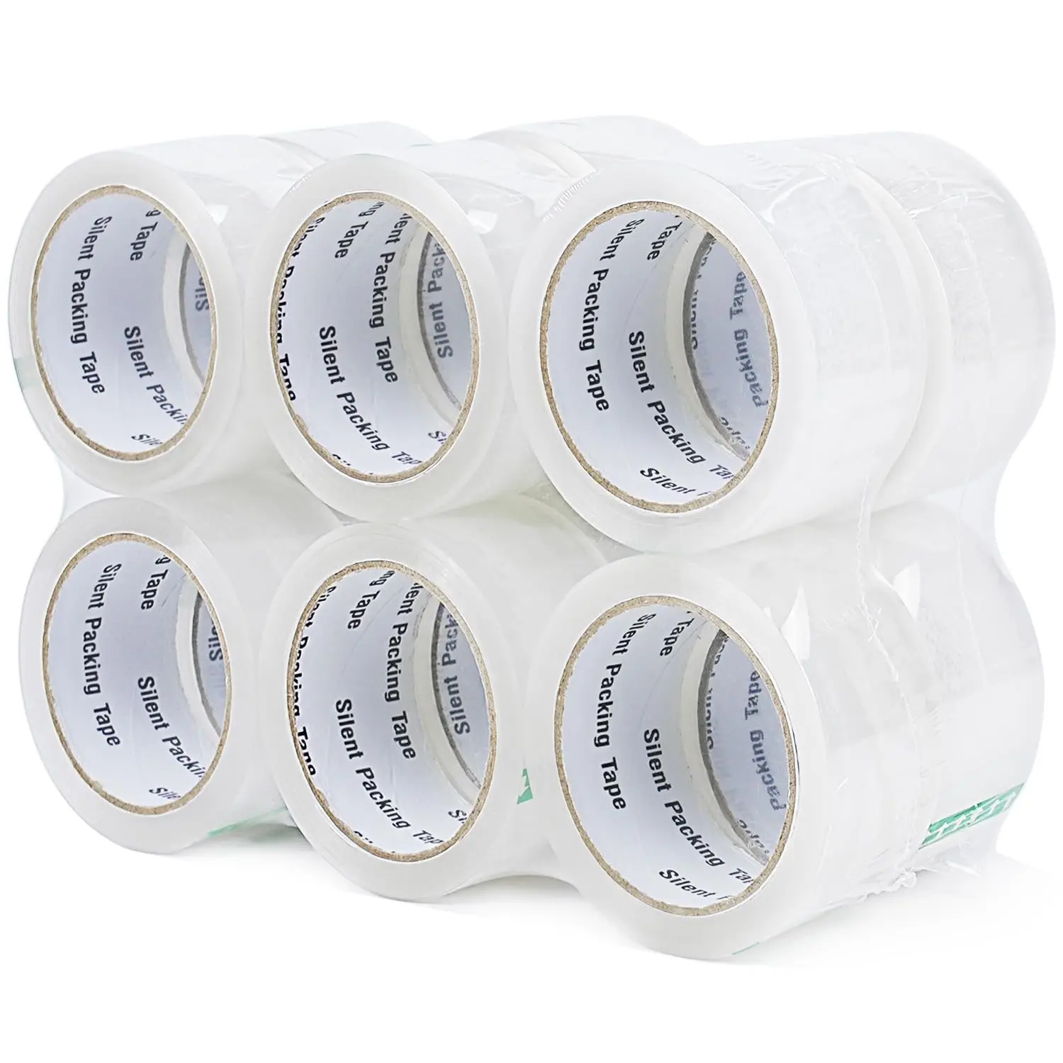 12-Pack No Noise Silent Packing Tape 2.4mil x 1.88" x55Yards,Industrial Heavy Duty Noiseless Packaging Tape for Quiet Packing Shipping Moving and Storage
